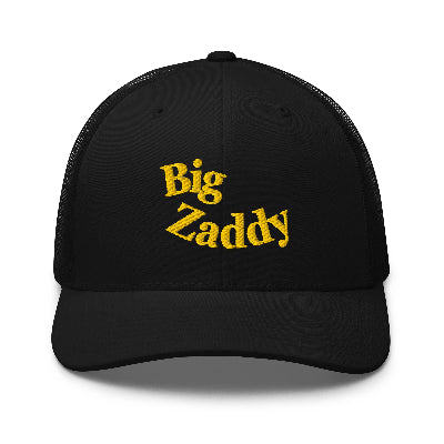 Big Zaddy Embroidered Hat Pride Gear Black and Yellow Trucker Cap Retro Trucker Hat