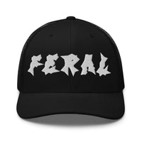 Feral Hat Queer Pride Punk Alphabet Embroidered Retro Trucker Cap Retro Trucker Hat