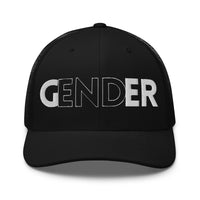 End Gender Embroidered Protest Accessory Black Retro Trucker Hat Retro Trucker Hat