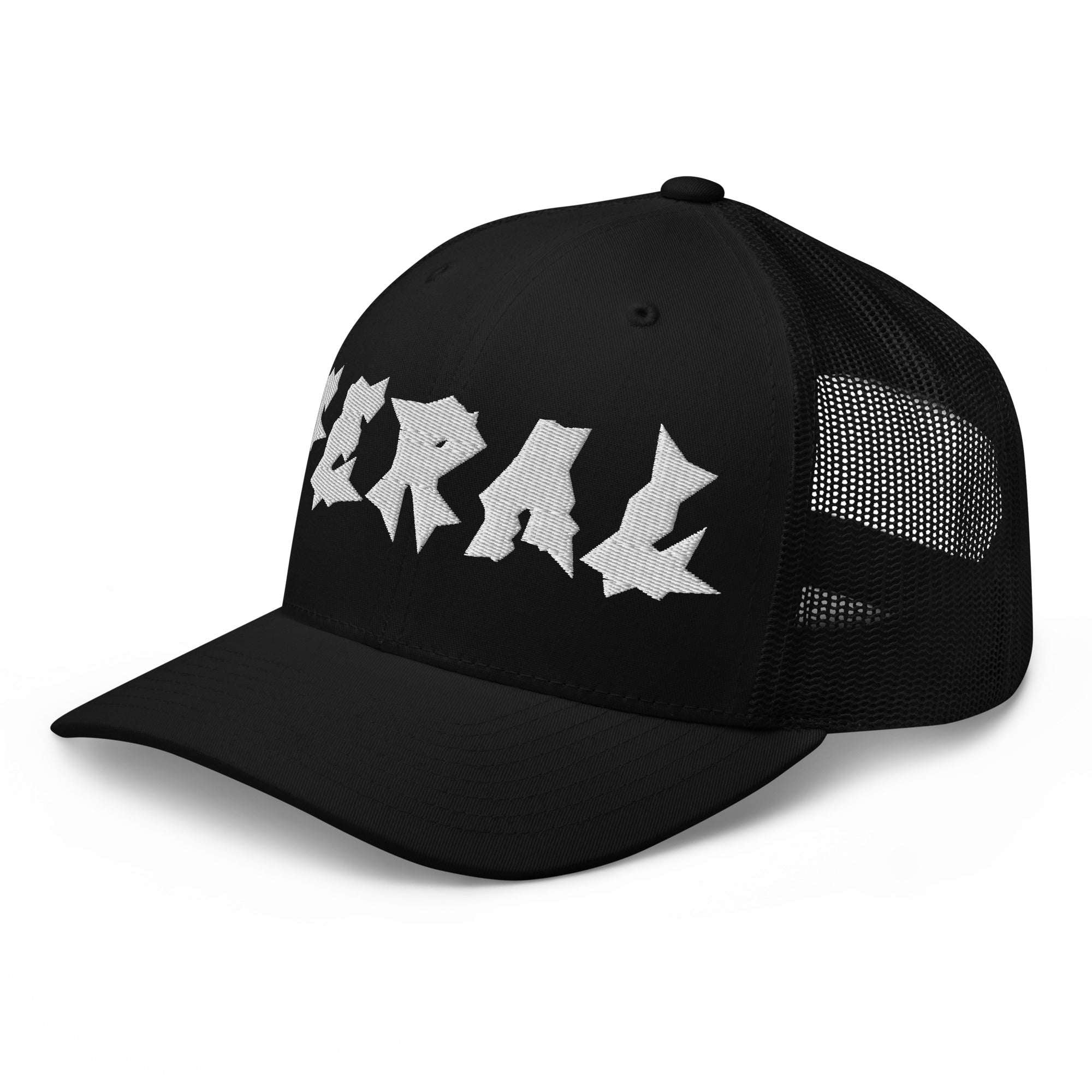 Feral Hat Queer Pride Punk Alphabet Embroidered Retro Trucker Cap Retro Trucker Hat
