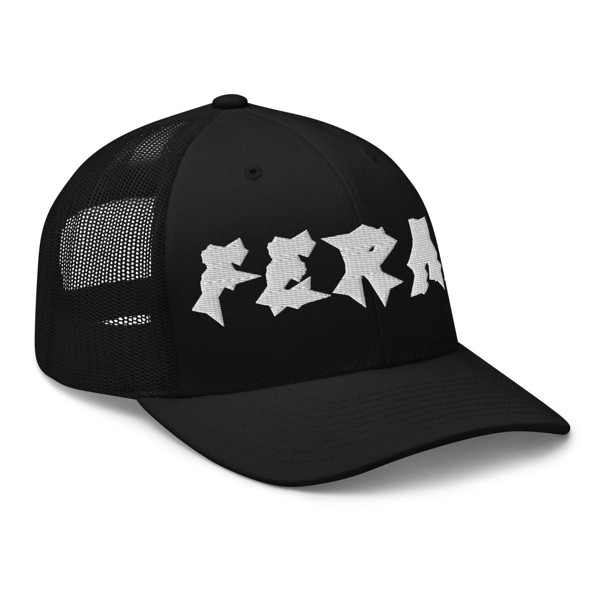 Feral Hat Queer Pride Punk Alphabet Embroidered Retro Trucker Cap Retro Trucker Hat