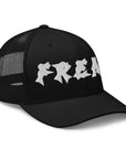 Freak Hat LGBTQ+ Pride Embroidered Black Retro Trucker Hat Retro Trucker Hat