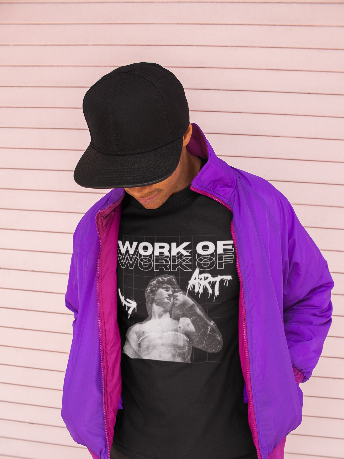 Work of Art T-Shirt Statue with Top Surgery Scars Trans Pride Relaxed Fit T-Shirt Relaxed Fit T-Shirt