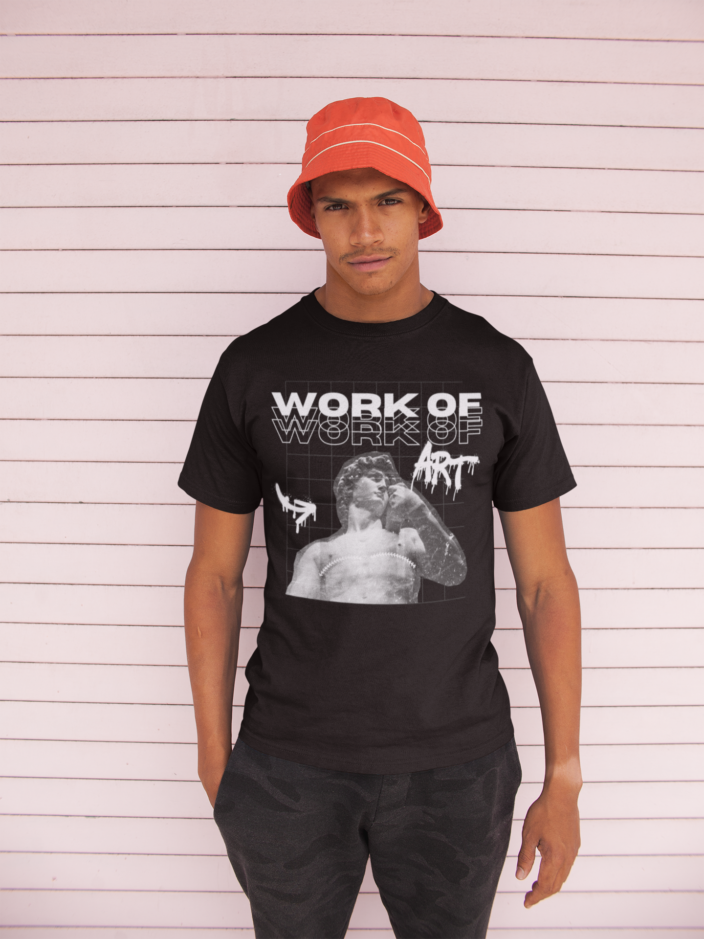 Work of Art T-Shirt Statue with Top Surgery Scars Trans Pride Relaxed Fit T-Shirt Relaxed Fit T-Shirt
