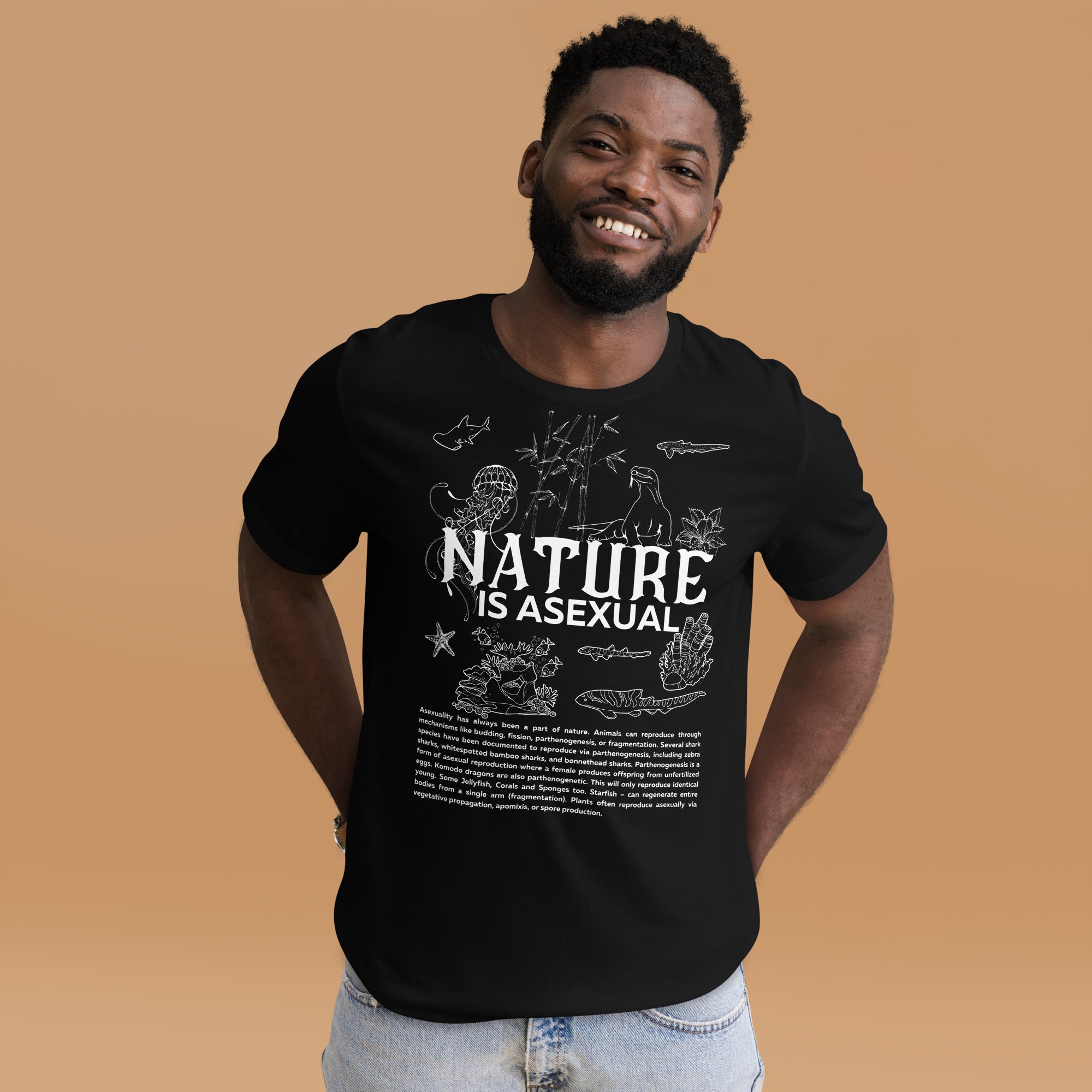 Nature is Asexual Pride Relaxed Fit T-shirt Available in Many Colors