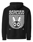 Gender Outlaw Mad Rabbit Streetwear Style Graphic Eco Friendly Black Raglan Hoodie Eco Raglan Hoodie