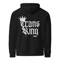 Trans King with a Crown Spray Paint Graffiti Style Hoodie Trans Pride Eco Raglan Hoodie Eco Raglan Hoodie