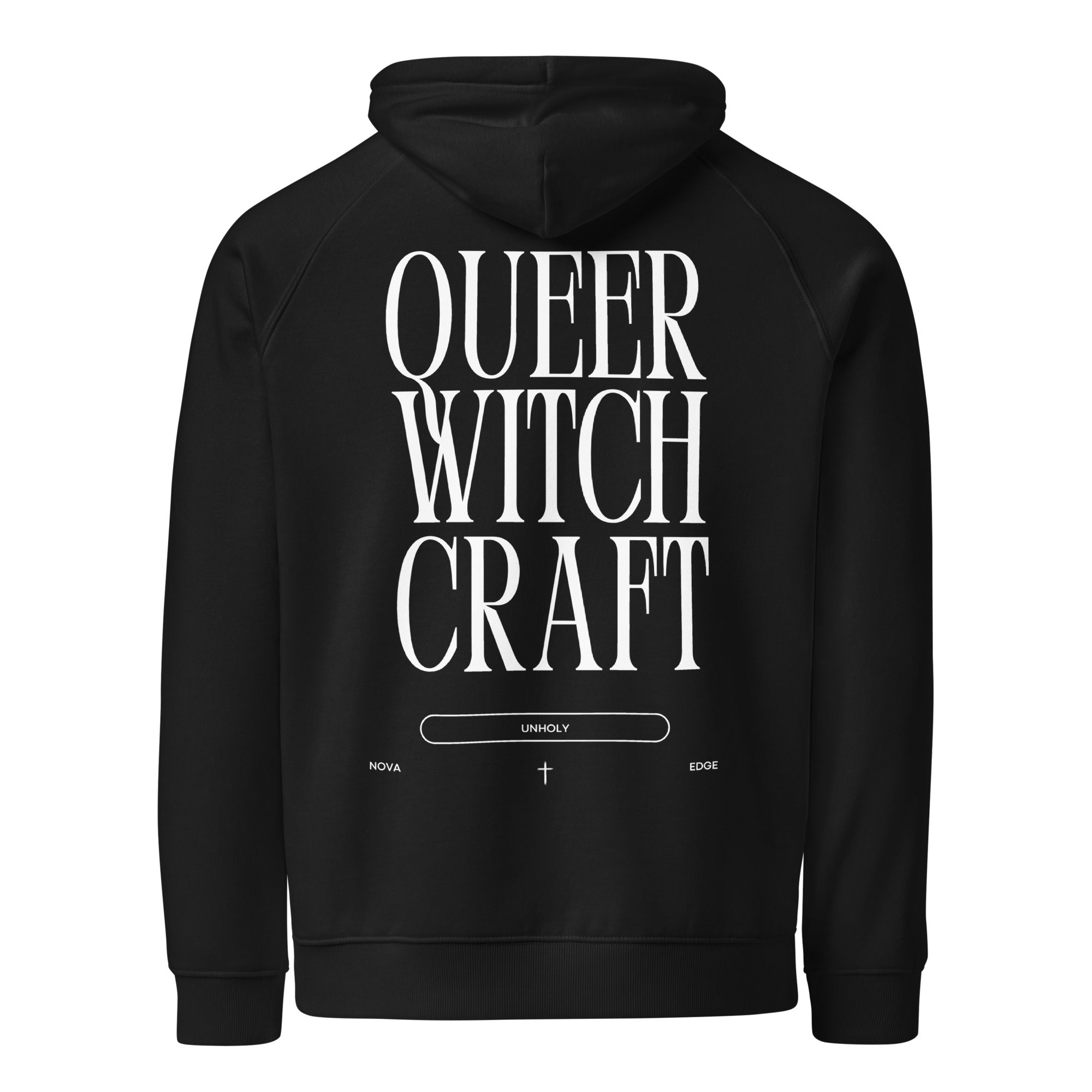 Queer Witch Craft Queer Pride Black Eco Raglan Hoodie Eco Raglan Hoodie