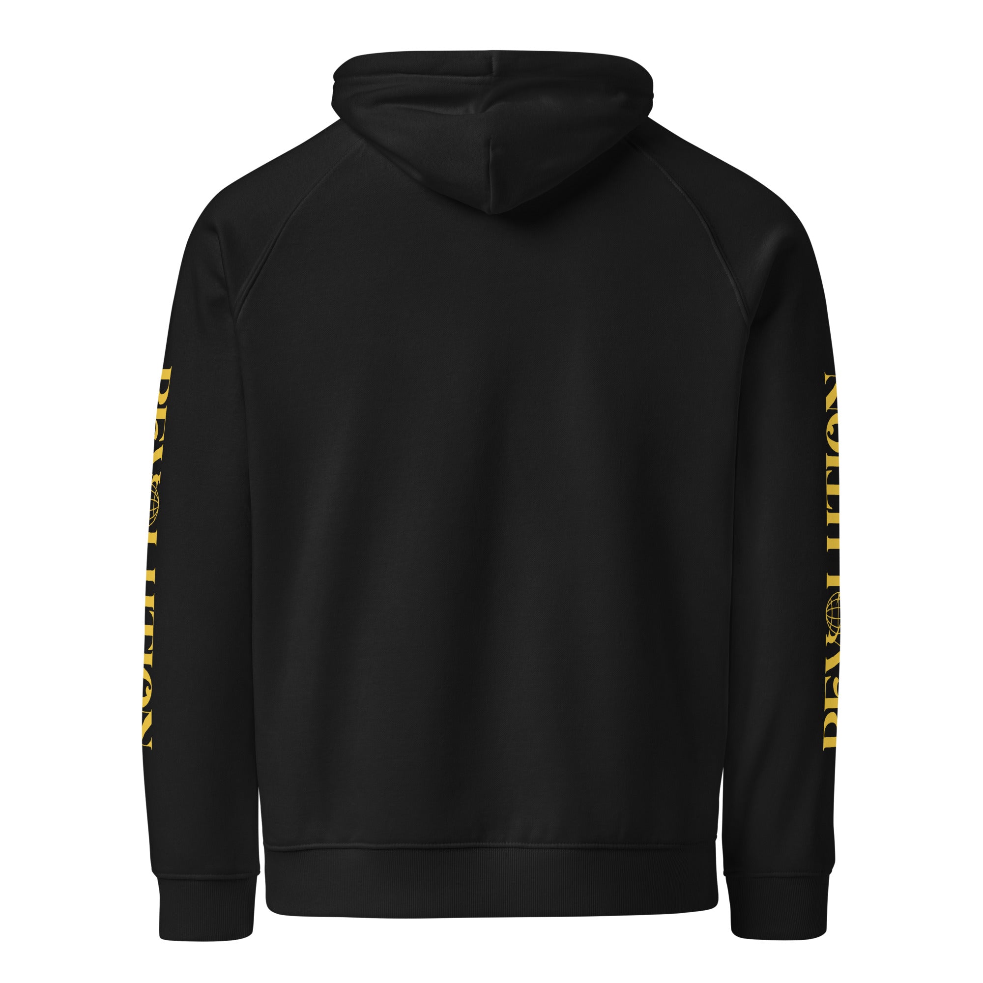 Revolution Black and Yellow Sleeve Designs Eco Raglan Hoodie Eco Raglan Hoodie