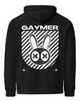 Gaymer Gay Pride Gamer Mad Rabitt Black Eco Raglan Hoodie Eco Raglan Hoodie