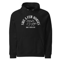 Save a few horses and Ride a Trans Guy Black Eco Raglan Hoodie Eco Raglan Hoodie