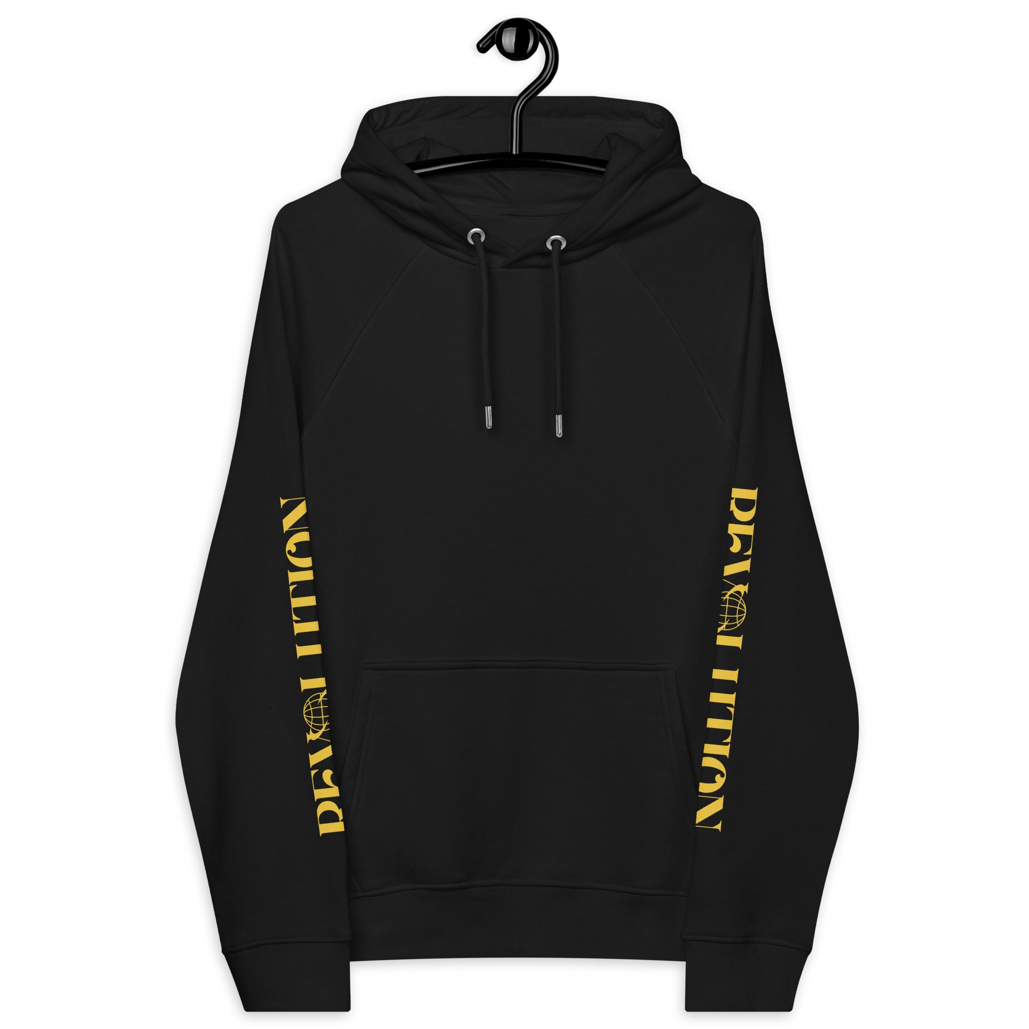 Revolution Black and Yellow Sleeve Designs Eco Raglan Hoodie Eco Raglan Hoodie