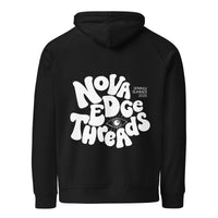 Nova Edge Threads Streetwear that Gives Typography Black Eco Raglan Hoodie Eco Raglan Hoodie