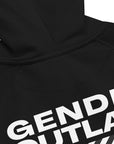 Gender Outlaw Mad Rabbit Streetwear Style Graphic Eco Friendly Black Raglan Hoodie Eco Raglan Hoodie