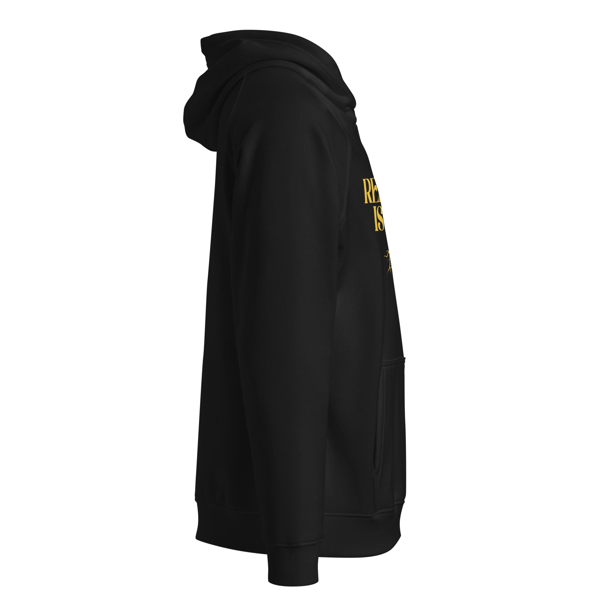 Rebellion is in my Roots Hoodie Black and Yellow Eco Raglan Hoodie Eco Raglan Hoodie