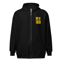 One of Them Enby Pride Yellow Embroidered Black heavy blend zip hoodie Heavy Blend Zip Hoodie