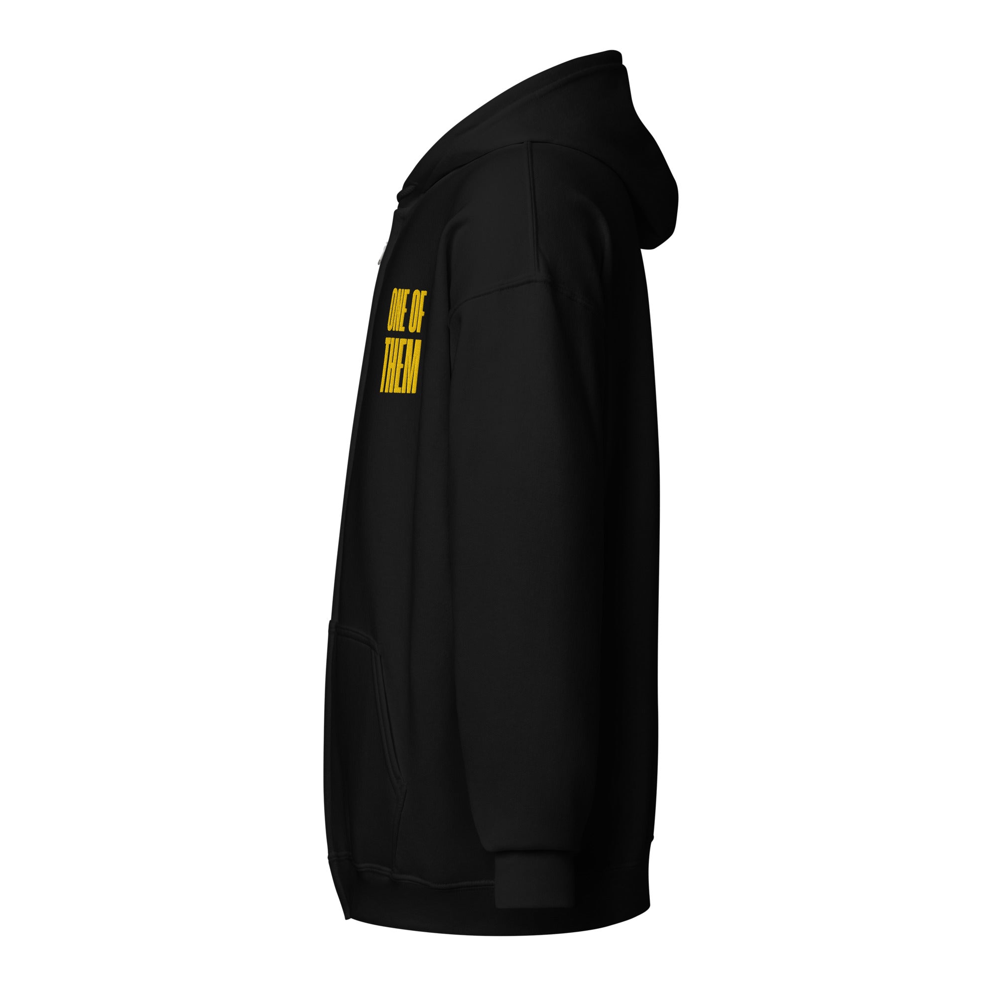 One of Them Enby Pride Yellow Embroidered Black heavy blend zip hoodie Heavy Blend Zip Hoodie