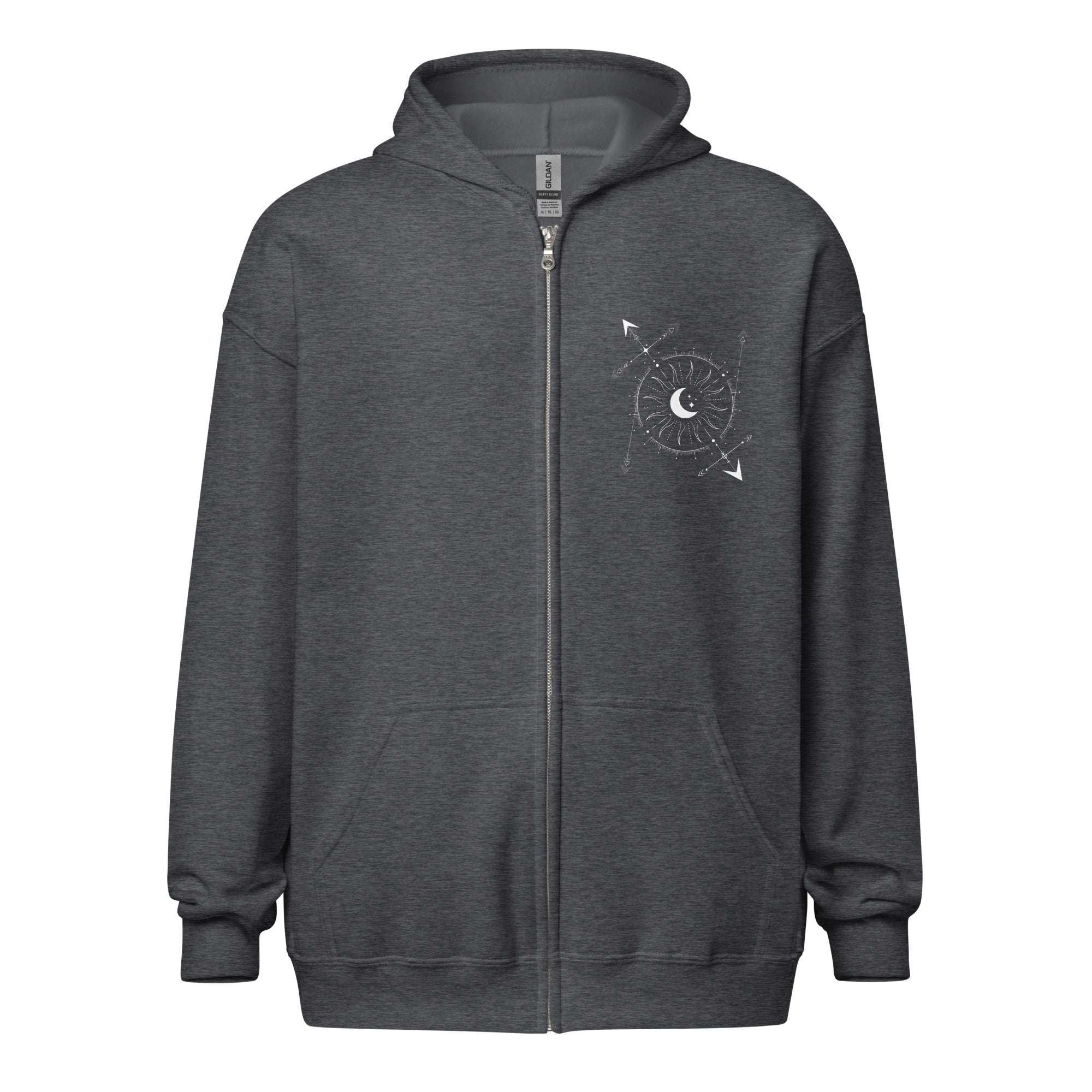 Genderfluid Pride Gender Symbol Celestial heavy blend zip hoodie Heavy Blend Zip Hoodie
