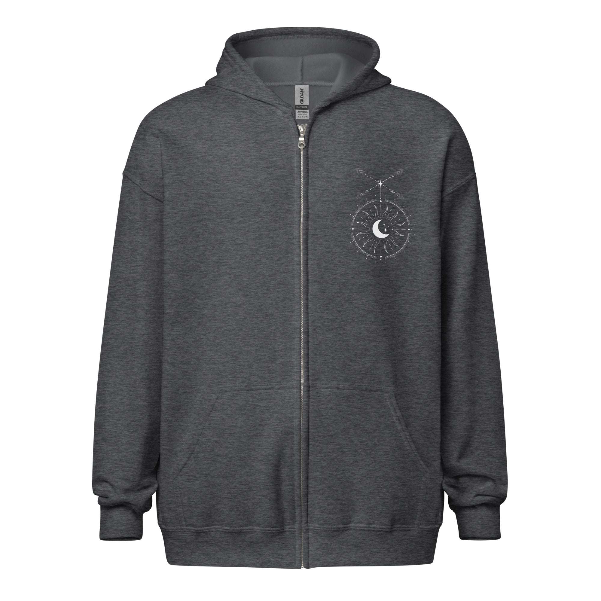 Non-Binary Pride Gender Symbol Celestial Enby Pride heavy blend zip hoodie Heavy Blend Zip Hoodie