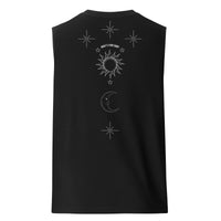 What's your sign? Queer Flirting Back Celestial Design LGBTQIA+ Pride Black Relaxed Fit Tank Top Relaxed Fit Sleeveless Tank Top
