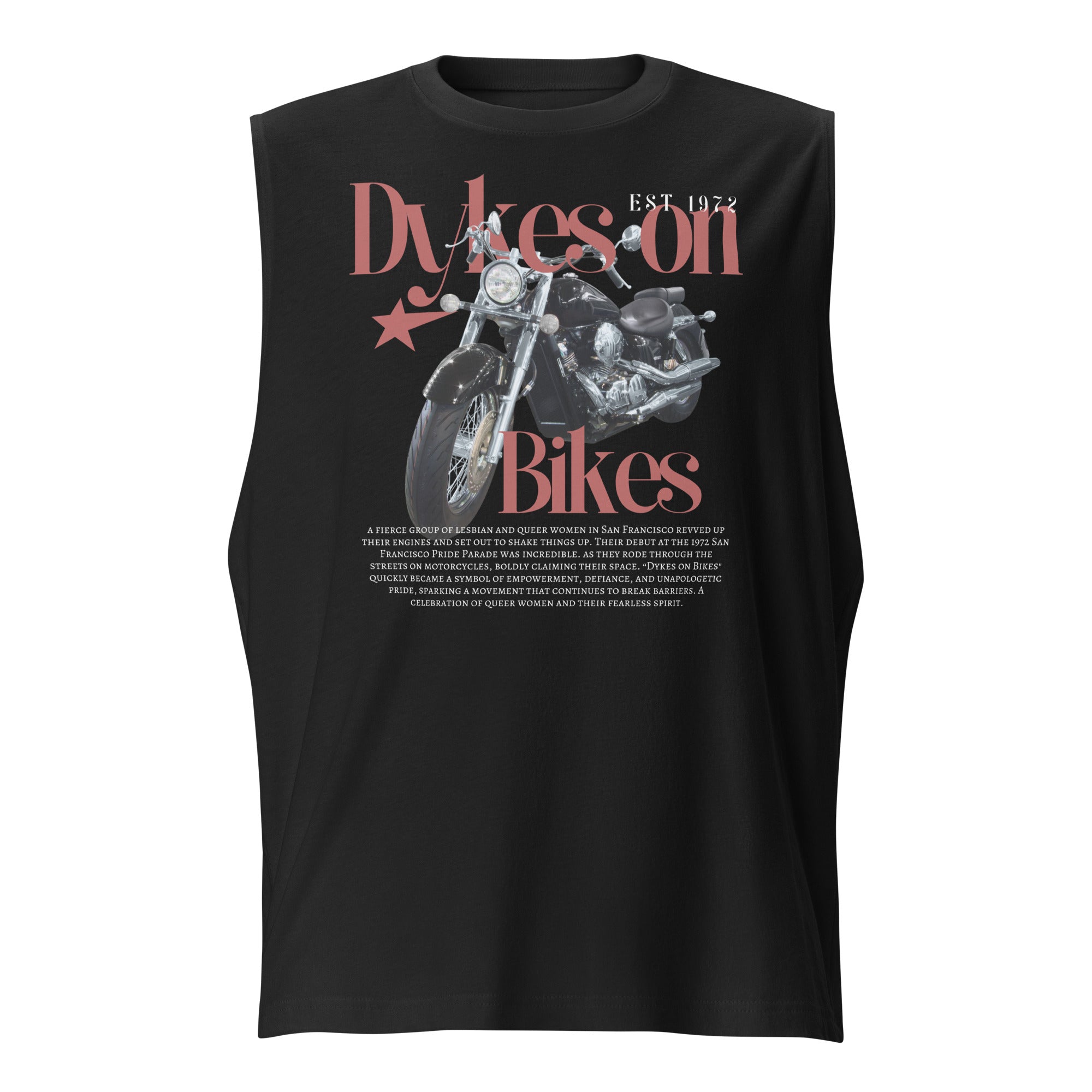 Dykes on Bikes Vintage Vibe Lesbian Pride Soft Sleeveless Shirt WLW Tank Top Relaxed Fit Sleeveless Tank Top
