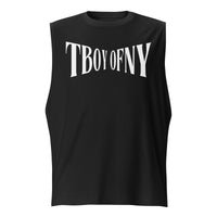 T Boy of NY Trans Pride NYC Transmasc Pride Black Sleeveless Tank Top Relaxed Fit Sleeveless Tank Top