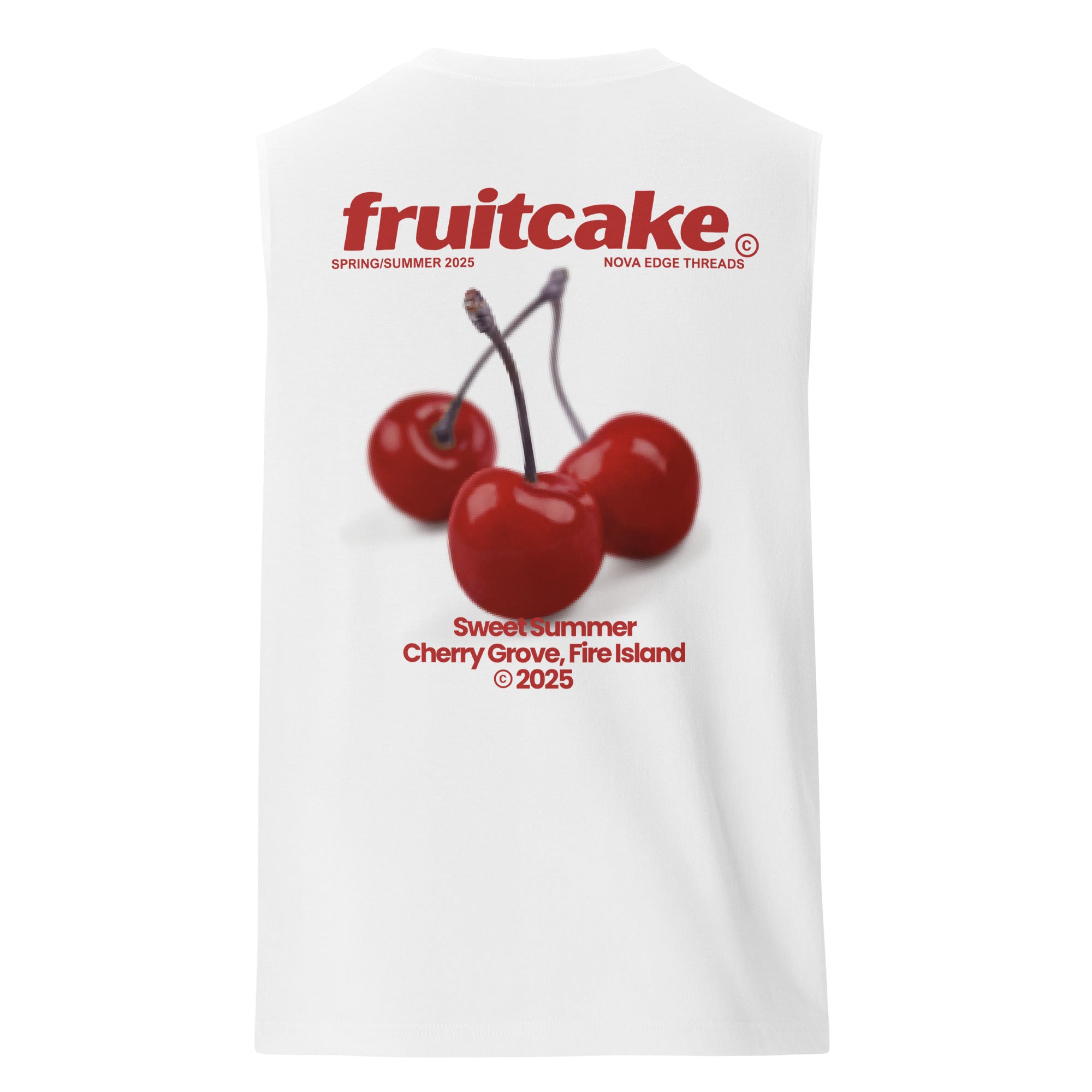 Fruitcake Gay Pride Cherry Red Design Relaxed Fit Sleeveless Tank Top Relaxed Fit Sleeveless Tank Top