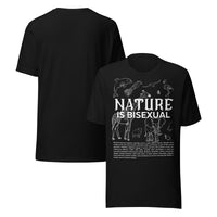 Nature is Bisexual Pride T-Shirt Graphic on front of Relaxed Fit T-Shirt Relaxed Fit T-Shirt
