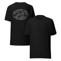 Brooklyn Pride 2025 Back Design on the Size Inclusive Black Relaxed Fit T-shirt Relaxed Fit T-Shirt