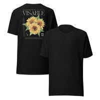 Sunflower Hidden Disabilities Pride on back of Size Inclusive Black Relaxed Fit T-shirt Relaxed Fit T-Shirt