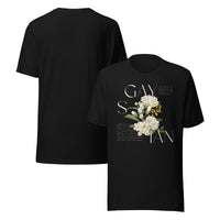 Gaysian Pride Tee Vintage Flowers Black Relaxed Fit T-shirt Relaxed Fit T-Shirt
