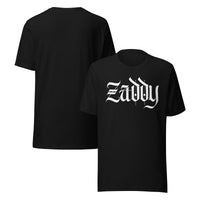 Zaddy Pride Tee Gothic Font NYC Daddy Black Relaxed Fit T-shirt Relaxed Fit T-Shirt