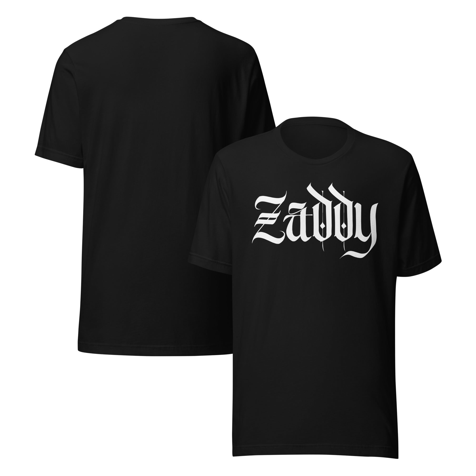 Zaddy Pride Tee Gothic Font NYC Daddy Black Relaxed Fit T-shirt Relaxed Fit T-Shirt