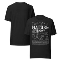 Nature is Gay Pride Shirt for Pride on front of Black Relaxed Fit T-Shirt Relaxed Fit T-Shirt