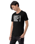 Gaysian Pride Warrior Design on front of Size Inclusive Black Relaxed Fit T-Shirt Relaxed Fit T-Shirt